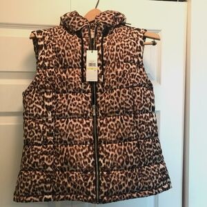 Calvin Klein leopard print puffer vest